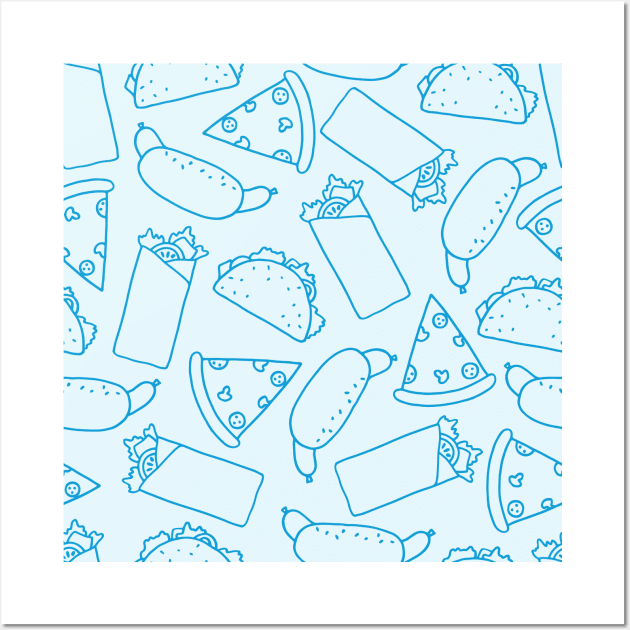 Fast food pattern Wall Art by Pattern Lab 